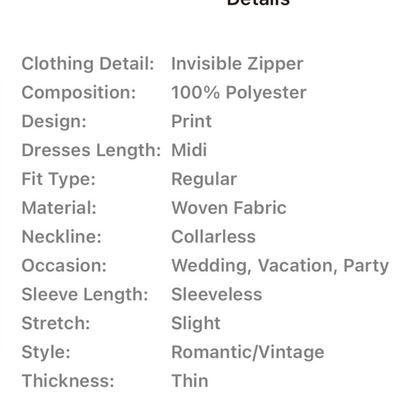 Commense Cream, Rose and Green Floral Dress XS NWT - Picture 16 of 16